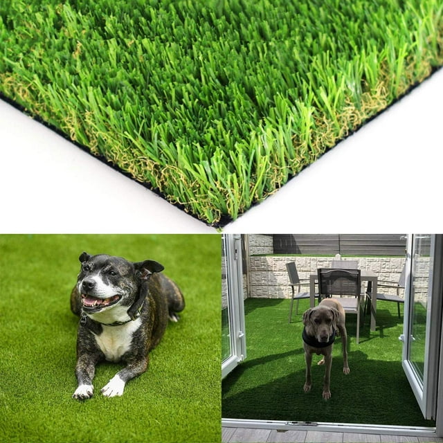 Gazon Artificiel Réaliste - 8ftx45 Pieds(360 Pi2) pour Jardin Intérieur Extérieur Paysage Gazon Synthétique