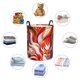 thumbnail image 4 of Balery Red Sun Flame Fox Cesta de ropa redonda con asas, impermeable, independiente, para ropa, juguetes, dormitorio y familia-Small, 4 of 6