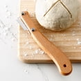 thumbnail image 3 of Wooden Bread Lame Kitchen Tools Stainless Steel Scraper Bread Knife/slicer/cutter Dough Scoring Lame With Blades And Cover, 3 of 5