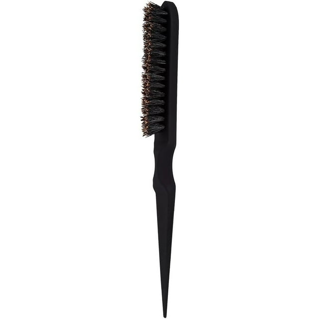 Cepillo Peine para el Cabello, Cepillo Delgado, Cepillo con Peine, Peine para Peluquero, Peine para Peinar (Negro)