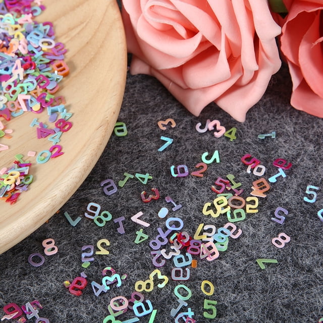 Decoración de fiesta, 60 g/bolsa, decoración de uñas de cumpleaños con lentejuelas coloridas, suministros para fiestas, rendimiento inigualable