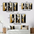 thumbnail image 4 of Designart "Minimalist Glamour Portrait of an Exquisite Young Woman I" Fashion Woman Framed Wall Art Set Of 3 - Gold Glam Frame Gallery Set For Office Decor, 4 of 6