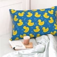thumbnail image 4 of KLL Rubber Duck Pillow Covers Envelope Closure,Super Soft and Cozy Fuzzy Fleece Pillow Case Cover (No pillow core） 16"x24", 4 of 5