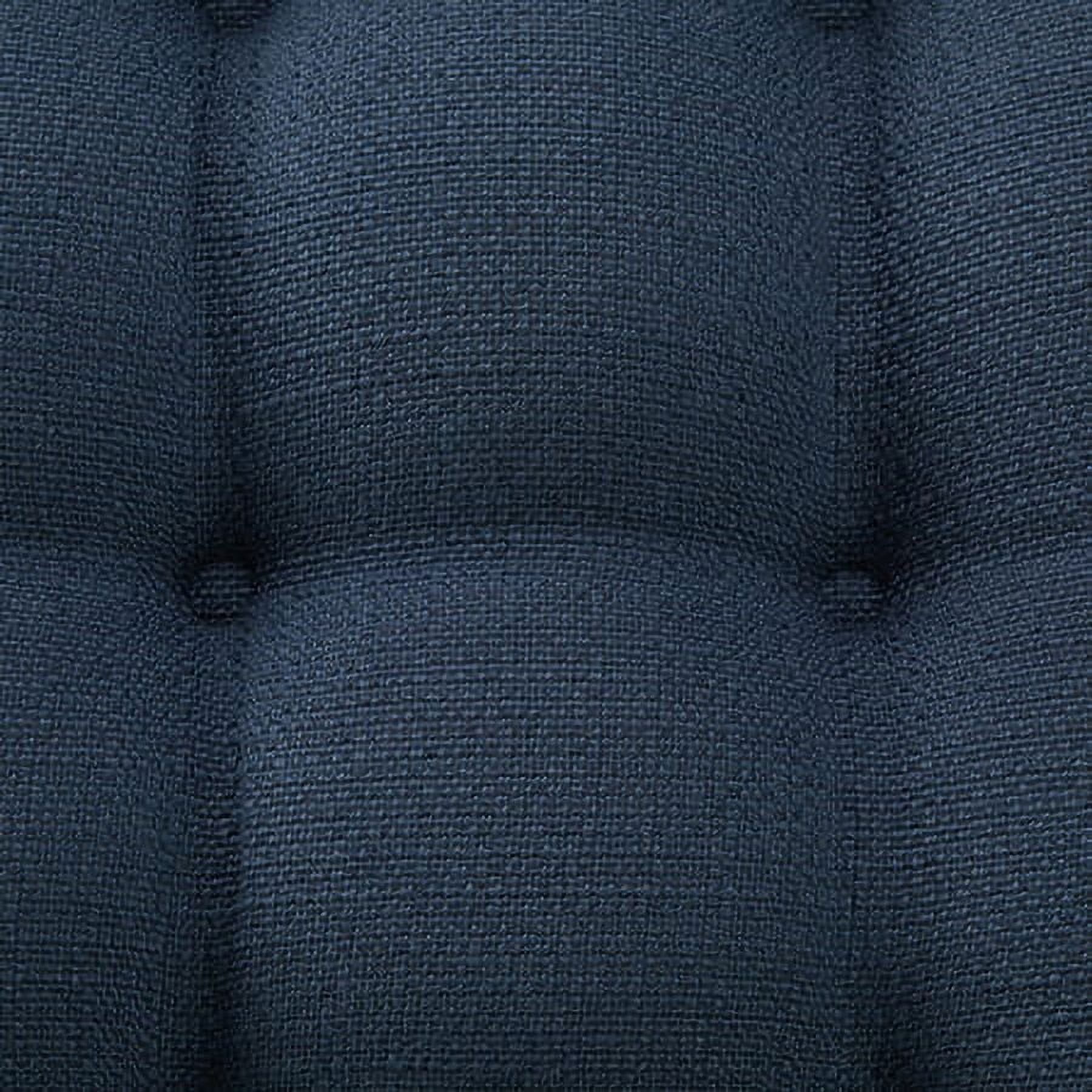 (2 pack) Mainstays Textured Chair Seat Pad Cushion, Navy, 1-Piece, 15.5 in x 16 in