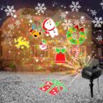 thumbnail image 6 of Zmoon Christmas Light Projector, 2-in-1 Outdoor Holiday Light Projector with 12pcs Season Slides 4 Water Wave LED Snowflakes for Xmas Birthday Party Easter Garden Landscape Decorations, 6 of 14