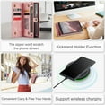 thumbnail image 5 of for Samsung Galaxy S25 Edge Premium PU Leather Folding Case, Multiple Card Slots Design, Wrist Strap Zipper Pocket Kickstand Magnetic Snap, Wireless Charging for Samsung Galaxy S25 Edge, Pink, 5 of 9