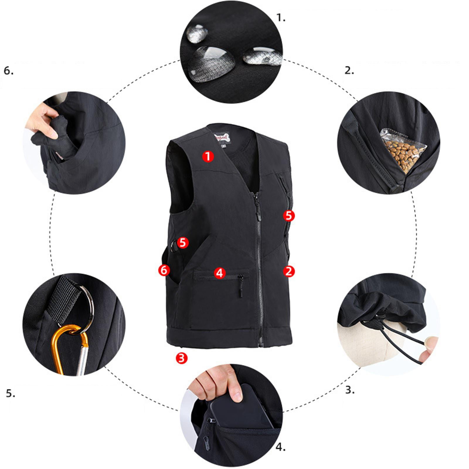 Bvdfgk Dog Handler Training Vest Agility Obedience Training Jacket Coat for Tugging M M