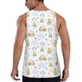 thumbnail image 3 of Xecao Green Blue Avocado Men's Tank Top Workout Quick Dry Sleeveless Gym Jogging Muscle Shirts Summer Swim Beach Tops, 3 of 9