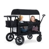 LINLUX Stroller Wagon for 2 Kid, Outdoor Toddler 2 Seat Wagon Stroller w/Push Bar, 42 Pounds, Black