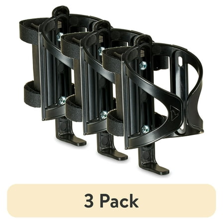 (3 pack) Ozark Trail Multi-Position Universal Bike Water Bottle Cage, Black