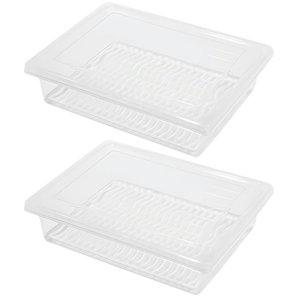 2 cajas de almacenamiento de alimentos, cajas para verduras, contenedores de alimentos, cajas de almacenamiento de cocina para el hogar