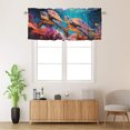 thumbnail image 2 of Sea Turtle Curtain Valance for Kitchen Nautical Ocean Undersea Animal Marine Life Plant Coral Seaweed Rod Pocket Valances for Bedroom Living Room Dining Room 54 by 18 in, 1 Panel, 2 of 6