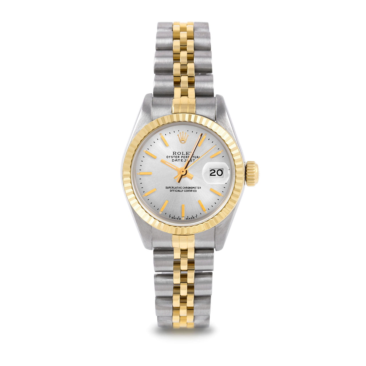 Pre-Owned Rolex 6917 Ladies 26mm Datejust Watch w/ Silver Stick Dial (Certified Authentic & 3 Year Warranty)