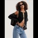 thumbnail image 4 of Suéter Sin Mangas para Mujer, Camiseta Sin Mangas con Botones, Cárdigan Corto de Punto para y Verano 2025 Negro L, 4 of 7