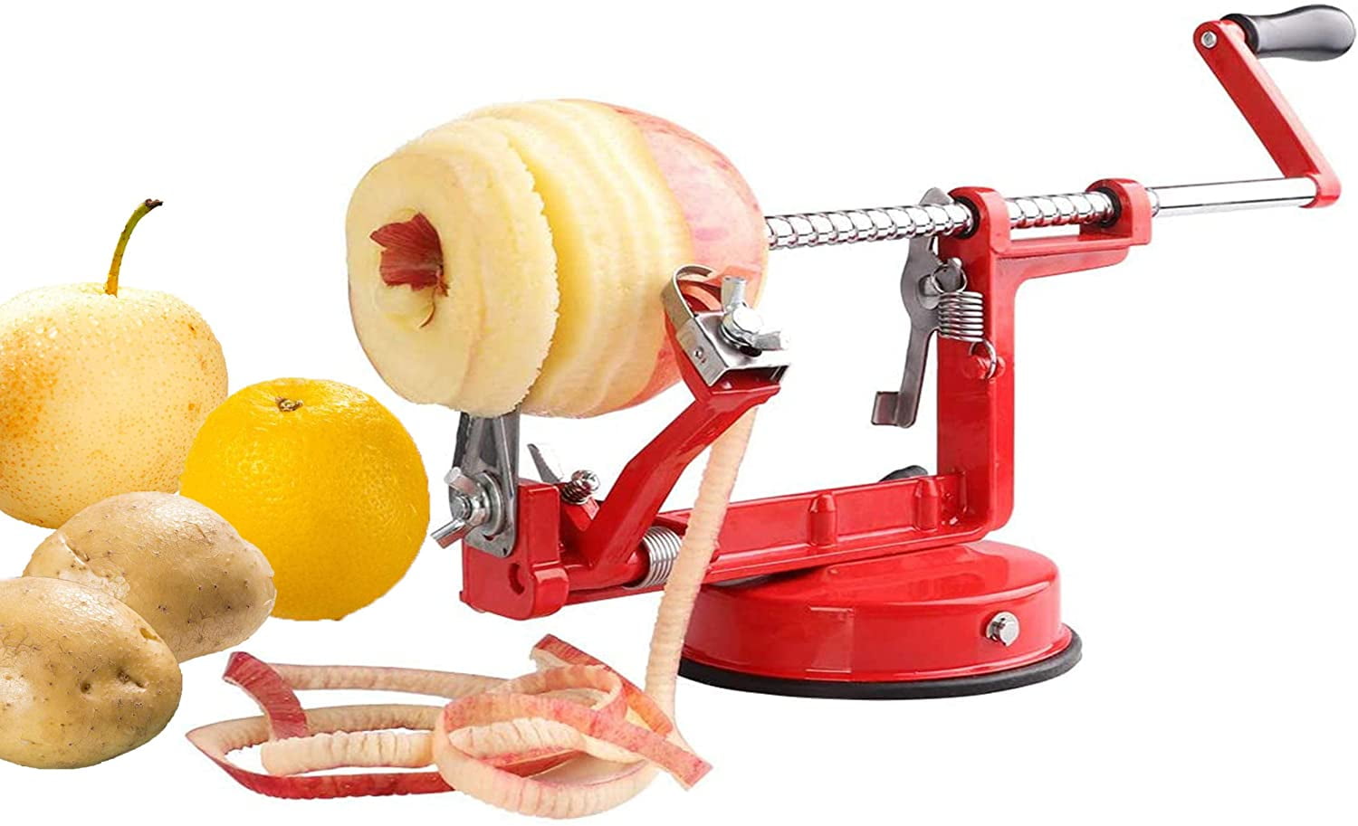 Apple Peeler Corer, Stainless Steel Apple Potato Peeler Slicer，3 in 1