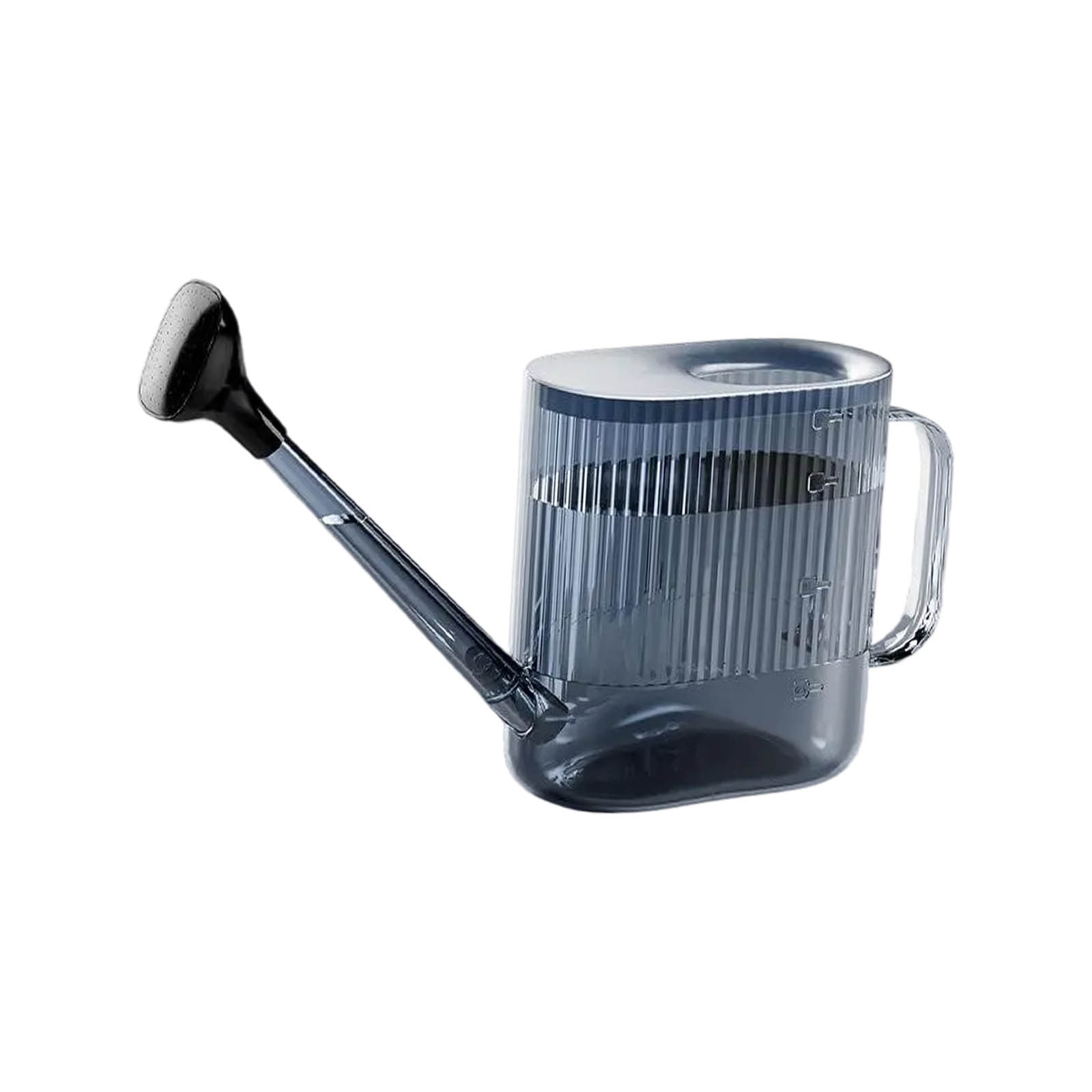 Fiudx Large 1.8L Watering Can with Long Sprinkler Nozzle & Removable Shower Head - Transparent Plastic Indoor Outdoor Plant Watering Can for Garden Pots & Hanging Baskets