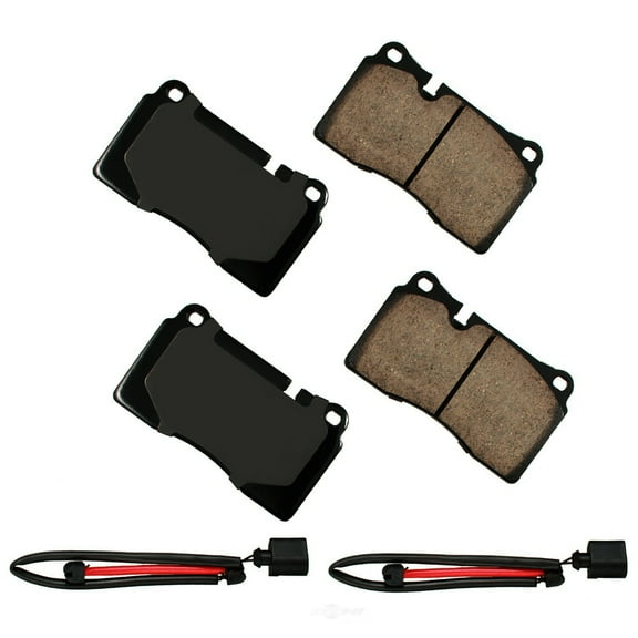 Akebono EURO Ultra-Premium Brake Pad Set, Ceramic Fits select: 2010-2017 VOLKSWAGEN TOUAREG, 2008-2009 VOLKSWAGEN TOUAREG 2