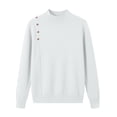 thumbnail image 4 of Women’s Long Sleeve Mock Neck Pullover Tops, Shoulder Button Detail Fall Winter Sweatshirt Top,Sizes M-2XL, 4 of 4