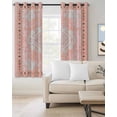 thumbnail image 2 of Pink Boho Blackout Curtains 84 Inches Long for Bedroom, Vintage Abstract Tribal Decorative Oriental Thermal Insulated Room Darkening Black Out Window Curtain Panels Grommet Drapes for Living Room, 2 of 8