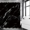 thumbnail image 3 of Black Shower Curtain, Marble Shower Curtain, Shower Curtain Black, Shower Curtain Marble, Black Marble Shower Curtain Set with 12 Hooks, Bathroom Decor, 72Wx84H, 3 of 6