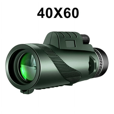 Powerful Prismatic Range Hd Zoom Tourism Telescop 40x60 Camping Bird Long High Power Telescope Portable Monocular Hunting (40x60green)