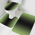 thumbnail image 3 of Dark Sea Green Black Ombre Bath Mat 3 Piece Bathroom Rug Set, Modern Gradient Abstract Art Non Slip Bath Rug Contour Mat and Toilet Lid Cover, Absorbent Shower Mats Soft Bath Rugs and Mats Sets, 3 of 8