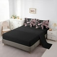 thumbnail image 5 of jejeloiu Abstract Sketch Floral 7-Piece Bedding Comforter Set,Vintage Flower Blossom King Bedding Sets,Pink Black Bed Sheets For Girls Kids,Luxury Bedroom Decor Reversible, 5 of 8
