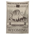 thumbnail image 3 of Ambesonne Wyoming Tablecloth Rectangular Table Cover, Retro Poster Equality State, 60"x84", Dust and Dark Taupe, 3 of 4