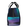 thumbnail image 2 of Lsque Night At Lake Aurora Pattern Lunch Bag Women/Men Insulated Lunch Box,Small Leakproof Cooler Food Lunch Containers Reusable High Capacity Lunch Tote Bags, 2 of 6