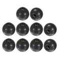 thumbnail image 1 of Juego de 12 perillas de bola roscadas, rosca hembra M8, diámetro de 30 mm. Perilla de bola de termoplástico, mango de palanca de fenol negro con inserto de latón., 1 of 1