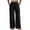 851#Black, variant on Women's High Waist Boho Linen Palazzo Pants Lightweight Wide Leg Summer Work Pants Gray M
