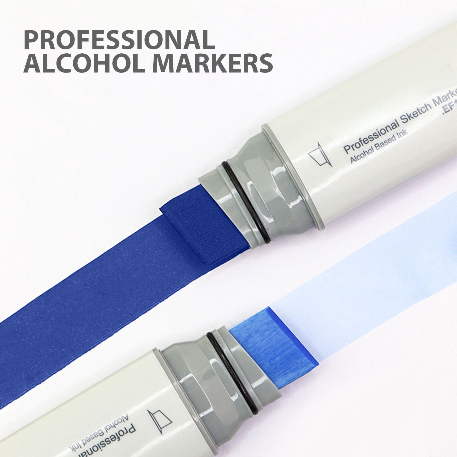 Nieyigj Jumbo Art Markers Large Wide Head Paint Pen Set Fluent Ink Absorption for Painting Drawing Highlighting Rendering Blue Color 5 Count Professional Artist Supplies
