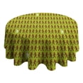 thumbnail image 4 of Green Bigfoot Pattern Round Tablecloth 60"x60",Wrinkle Wipeable Table Cloth for Kitchen Dining Room Picnic Patio Party, 4 of 6