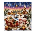 thumbnail image 4 of Christmas Winter Village Diamond Painting Kit for Adult Beginners Full Round Resin Rhinestone Art with Inner Frame Backboard Snowman Sleigh Xmas Night Scene Wall Decor DIY Holiday Gift, 4 of 6