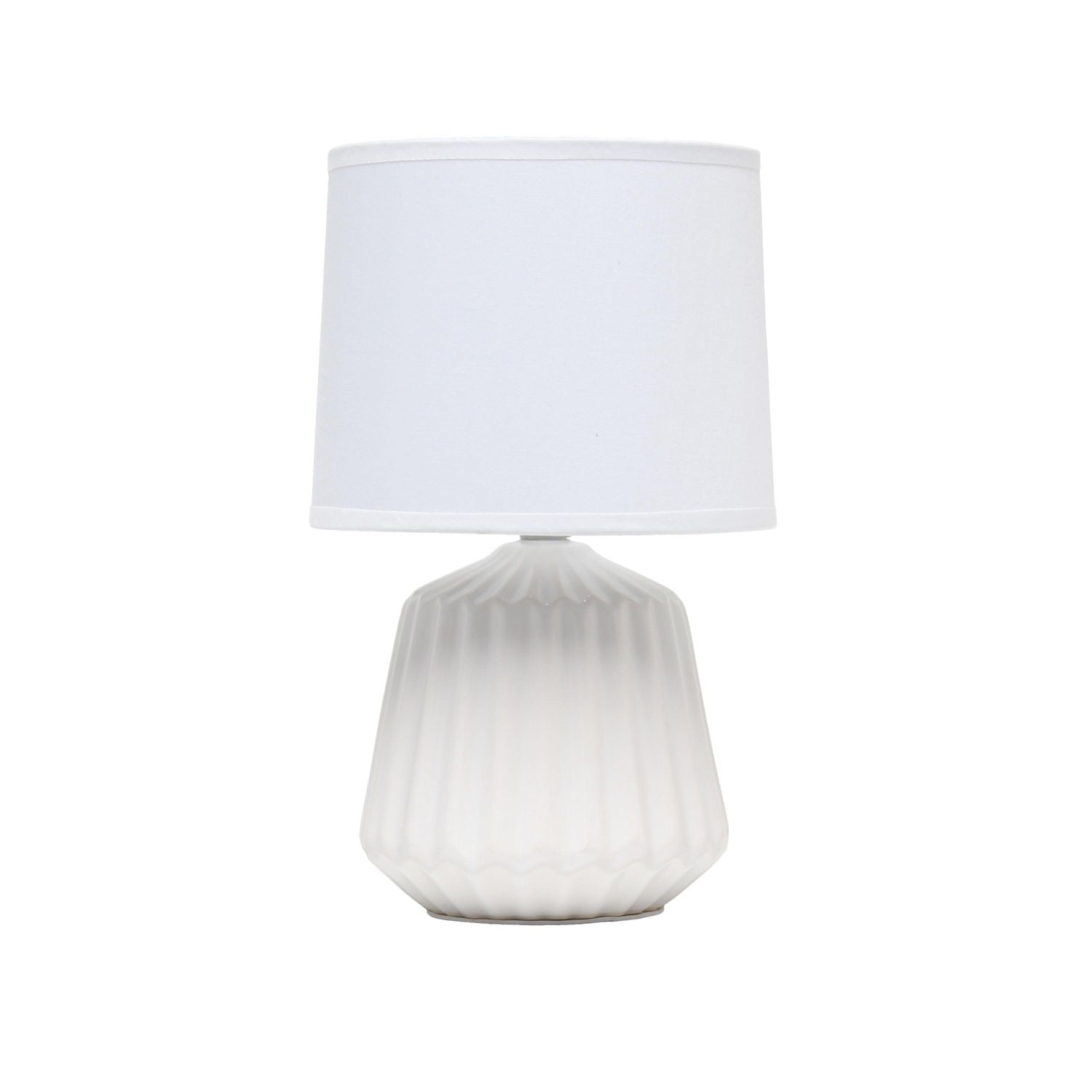 Petite lampe de table plissée blanc cassé Simple Designs