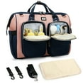 thumbnail image 6 of Pomelo Best Diaper Tote Bag with Changing Pad and Stroller Straps, Color Pink and Dark Blue, 6 of 6
