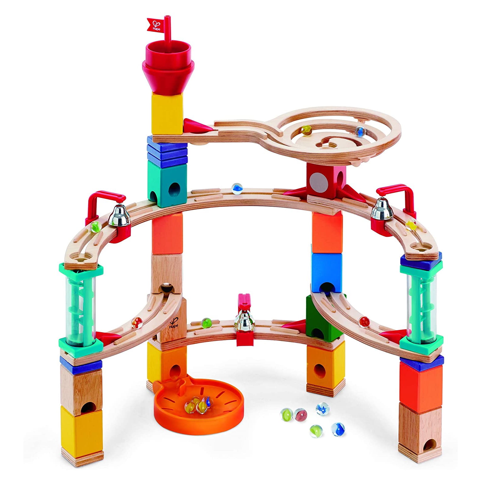 Hape E6019 Castle Escape Quadrilla Wooden Marble Run Construction