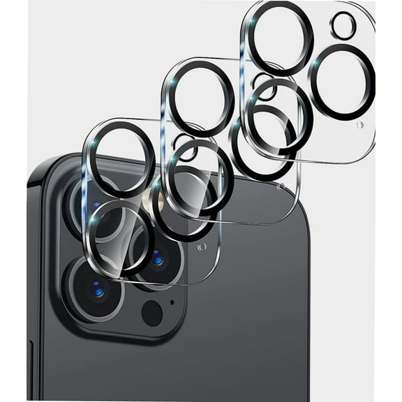 [3 Pack] Camera Lens Protector Compatible for iPhone 13 Pro & iPhone 13 Pro Max 2021, HD Tempered Glass Black Circle