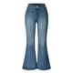 thumbnail image 3 of Jeans Flare Gibobby para Mujeres Altas Acampanados con Botones en la Cintura Aqua M, 3 of 5