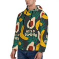 thumbnail image 3 of Wukai Banana And Avocado Print Men Hoodies Fleece Sweatshirts Long Sleeve Sweaters Pullover Fall Outfits Winter Clothes-Medium, 3 of 7