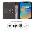 thumbnail image 5 of Allytech Luxury Wallet Case for iPhone 15, Premium Crocodile Texture Leather Case with Card Slots & Cash Pocket, Magnetic Closure Kickstand Shockproof Anti-Drop Protective Cover - Black, 5 of 8