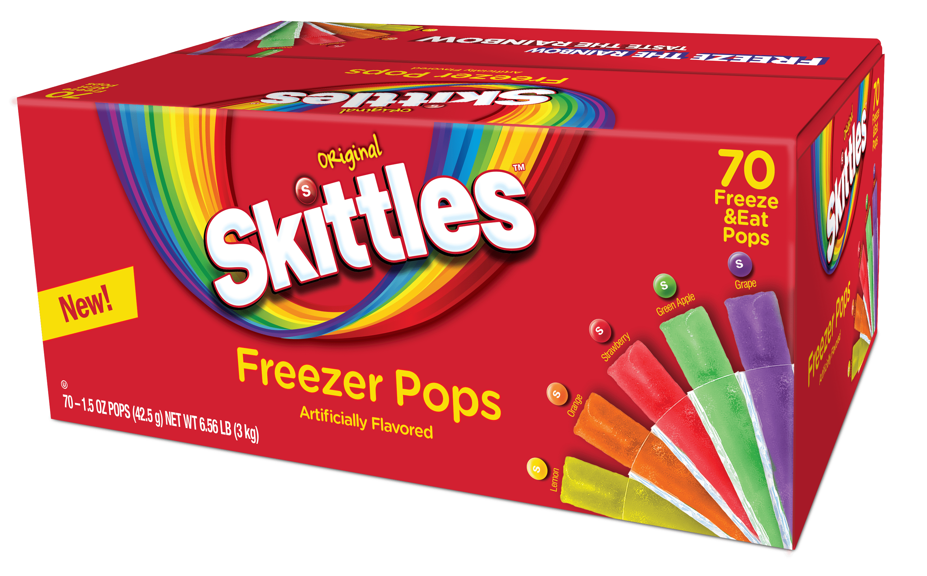 Ice Pops Freezer Bar Variety Pack | 1 Box Each of Jolly Rancher, Warheads,  Sonic, Sunkist and Skittles Popsicles | Bundle with Ballard Cold Treats