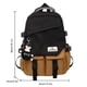 thumbnail image 3 of Mochila De Estudiante Mochila para mujer Bolsas de libros de colores en contraste para adolescentes con colgante (negro), 3 of 5