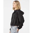 thumbnail image 2 of Independent Trading B11676503 Womens Lightweight Pullover Crop Windbreaker, Black - Small, 2 of 5