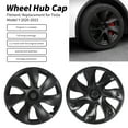 thumbnail image 3 of 19 Inch Wheel Hub  for  Model Y 2020-2023, 4 PCS Wheel Cover Hubcaps with Central Badges, Cool Wheel Rim Protector, Wheel Covers for  Model Y, 3 of 8