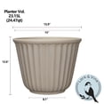 thumbnail image 3 of Lark & Vine Kensington Resin Planter, Durable and Light Weight, 15.9" x 15.9" x 12.6", Beige, Set of 2, 3 of 7