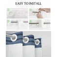 thumbnail image 5 of No Hook Shower Curtain with Snap in Liner, Compass Navigation Guide Letter Printing Hotel Shower Curtains for Bathroom, Washable Shower Curtain Liner Set with Mesh Top Window, 72"x72", 5 of 6