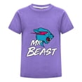 thumbnail image 1 of Camiseta MrBeast Niños Verano Estampado Pantera Azul Ropa Casual Algodón Playera Moderna Regalo Niño Niña Fan Diario Juvenil, 1 of 4