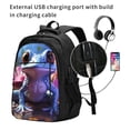 thumbnail image 2 of Fotbe Colorful Frog Among Flowers Mochila con Estampado y Puerto USB para Hombre y Mujer, Mochila Antirrobo, Mochila de Viaje, Mochila Escolar, Mochila Universitaria, 2 of 7