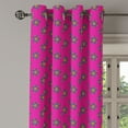 thumbnail image 2 of Ambesonne Hot Pink Grommet Curtain, Windmill Seem Flowers, 50" x 96", Hot Pink Green and Blue, 2 of 6